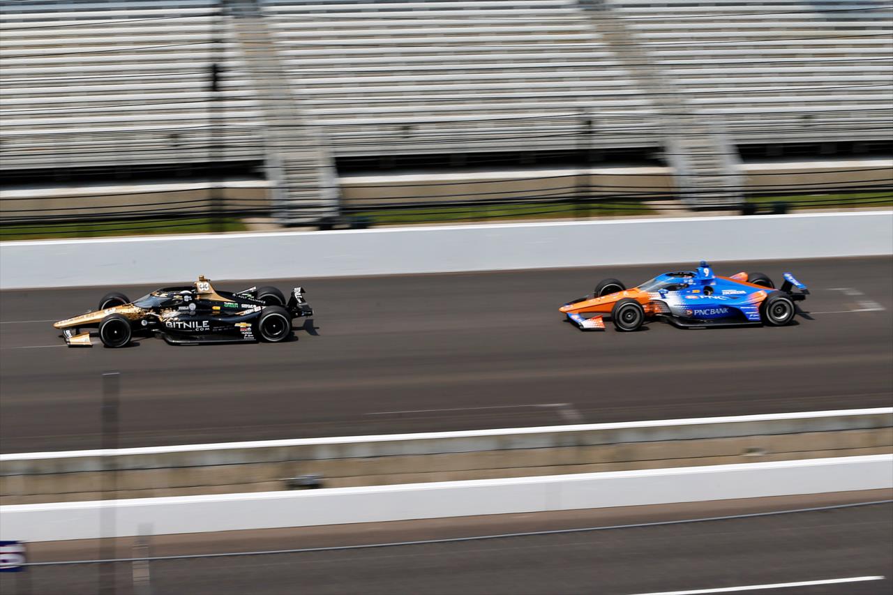 Scott Dixon and Ed Carpenter - Indianapolis 500 Practice - By: Paul Hurley -- Photo by: Paul Hurley